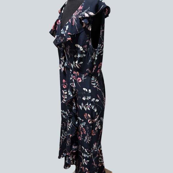 Banana Republic faux wrap hi low floral maxi dress size 10 - Picture 5 of 11